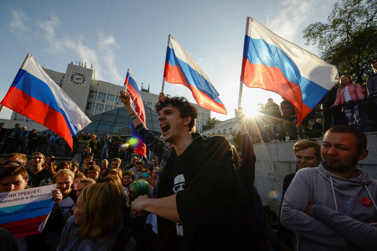 Milhares de presos na Rússia após protestos contra o presidente
